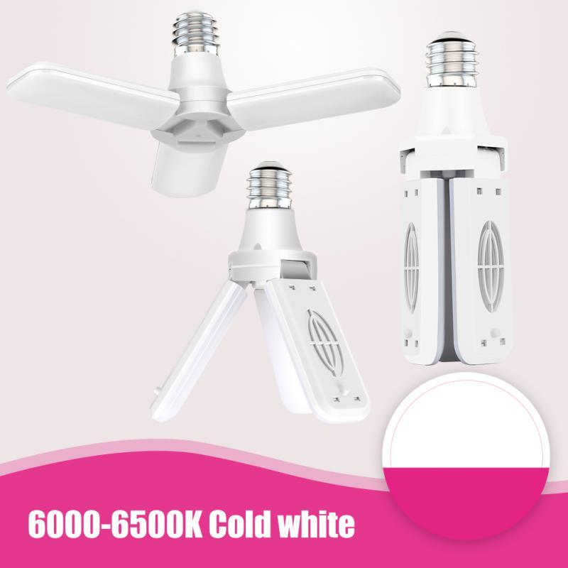 Bóng Đèn LED Siêu Sáng Chiếu Sáng Công Nghiệp E27 Quạt Trần Đèn LED Nhà Để Xe Đèn Gấp Biến Dạng Cho Nhà Xưởng Nhà