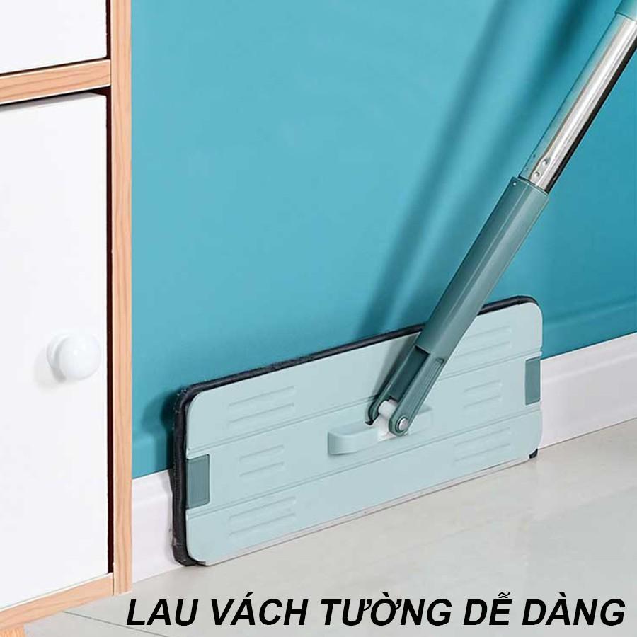 Cây Lau Nhà Thông Minh Tự Vắt Hiện Đại 2021 - Màu Đỏ 23L - Tặng Kèm 2 Bông Lau