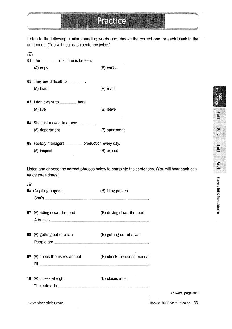 Hackers TOEIC Start Listening (Kèm 1CD)