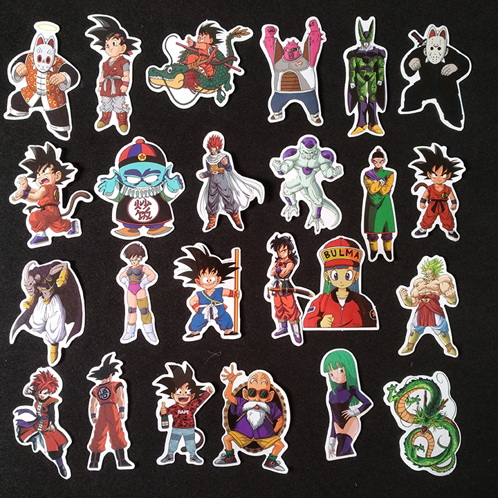 Bộ Sticker dán cao cấp chủ đề DRAGON BALL - SONGOKU - Dùng dán Xe, dán mũ bảo hiểm, dán Laptop