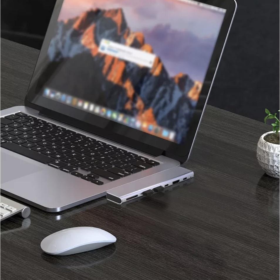 Bộ Hub Dual Docking đôi chuyển đổi 7 cổng USB-C/ Type C Station NIKKO Hàng Chính Hãng