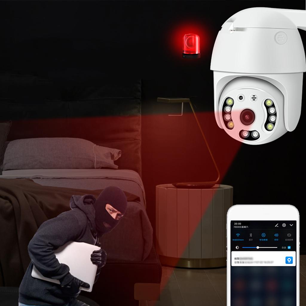 CP08-10 HD 1080P WiFi P2P PTZ IP CCTV Security Outdoor Dome Pan Tilt Surveillance Camera Cruise Video Two Way Audio Motion Detection Motion Alarm