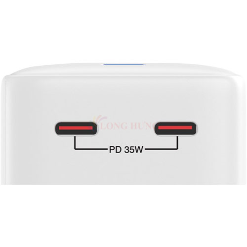 Cốc sạc Mazer GaNPrestige SuperMINI 35W 2Type-C M-GAN35US-V3 - Hàng chính hãng