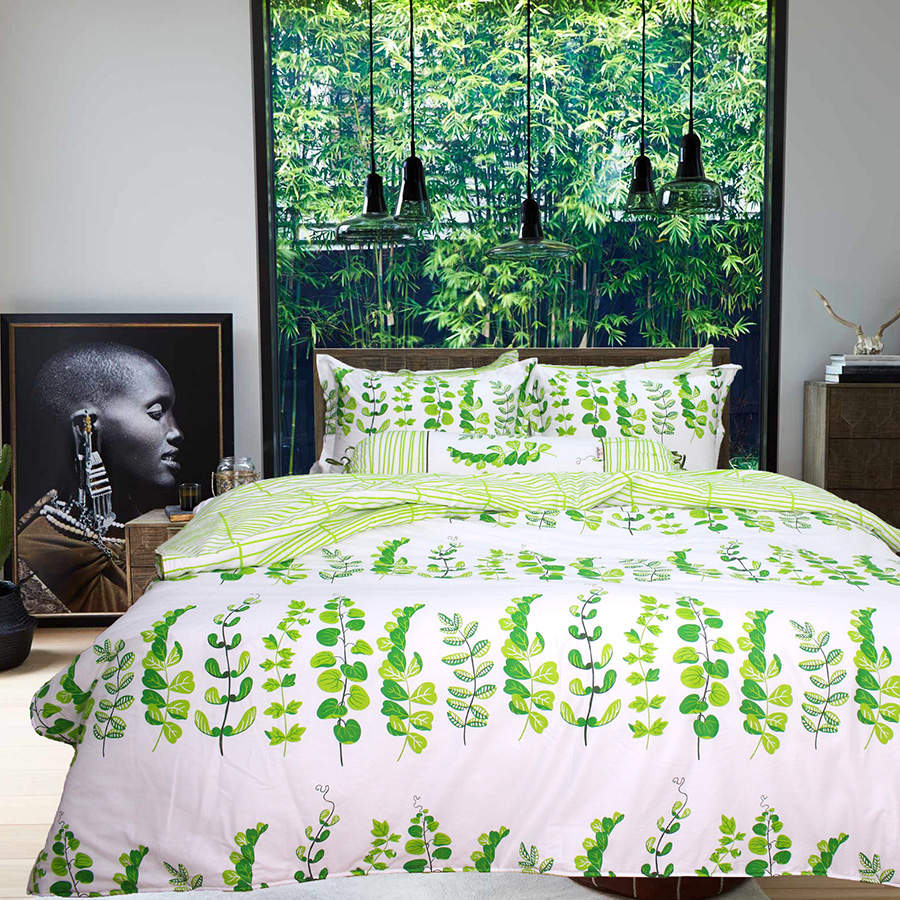 Bộ Vỏ Chăn Ga Gối 100% Cotton Sợi Bông Julia
