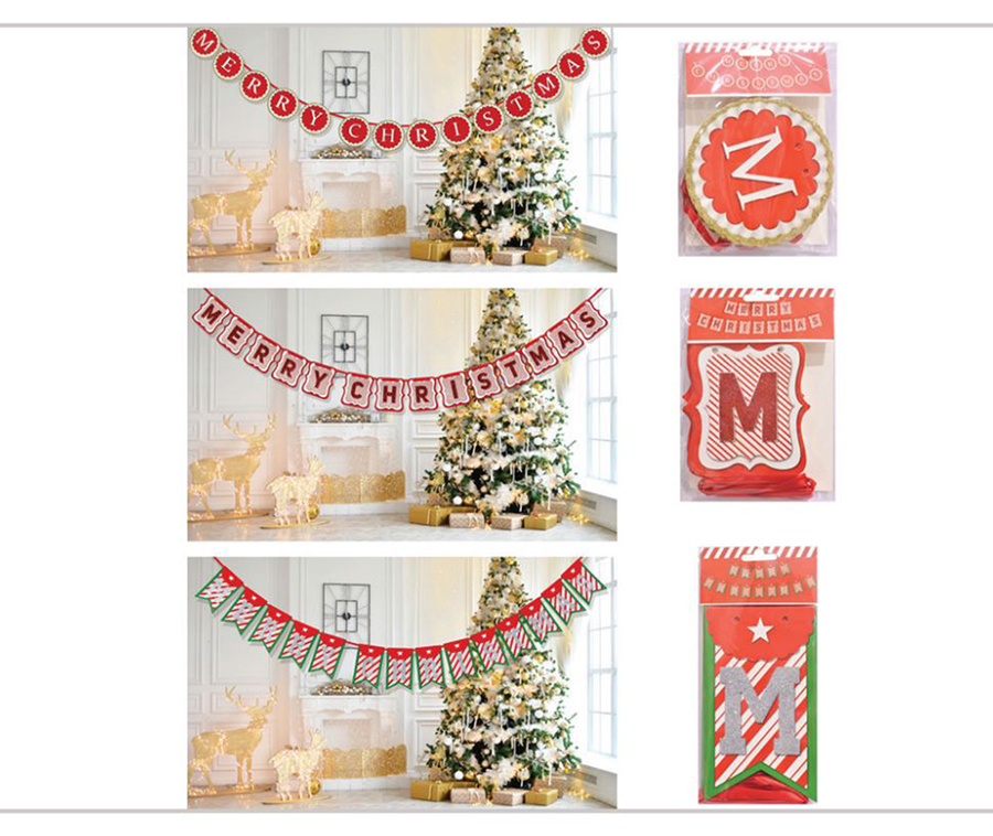 Dây Treo Trang Trí Chữ Merry Christmas 14 Chữ Uncle Bills 2,7m – Christmas Bunting (Mẫu - Bao Bì Ngẫu Nhiên)