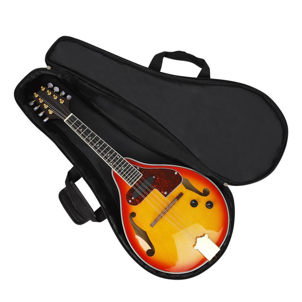 Nặng Đàn Mandolin Túi Có Lót Đệm Vải Oxford Ajustable Dây Đeo Ba Lô