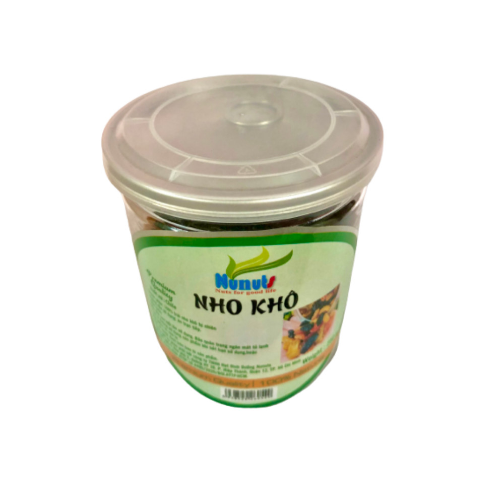 250g Nho khô hữu cơ Nunuts, nho khô thập cẩm 3 vị ( nho đen, nho đỏ, nho vàng) vị ngọt ngọt chua chua tự nhiên, không tẩm ướp đường.