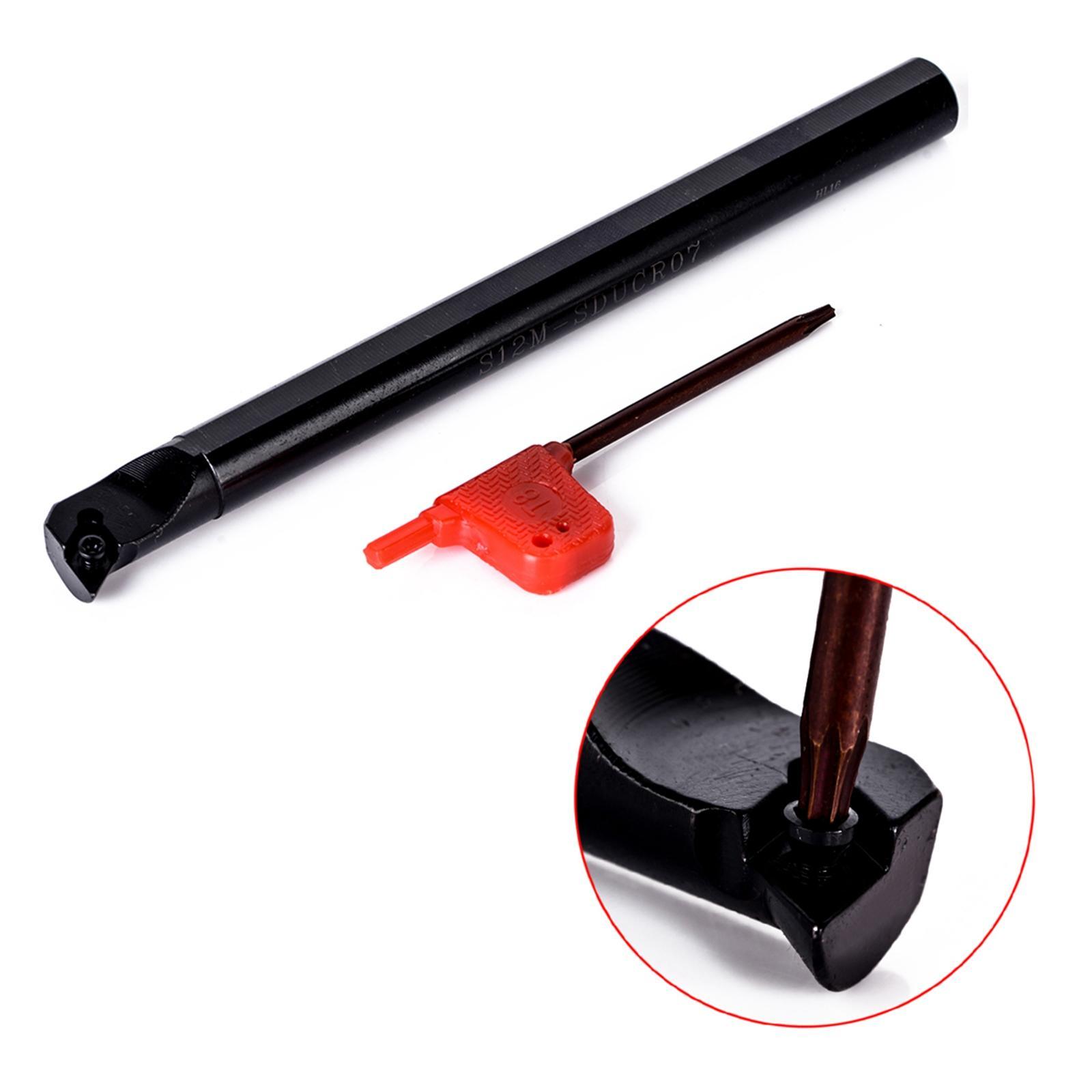 18Pcs 12mm Shank Lathe Turning Tool Holder Boring Bar with Carbide Inserts