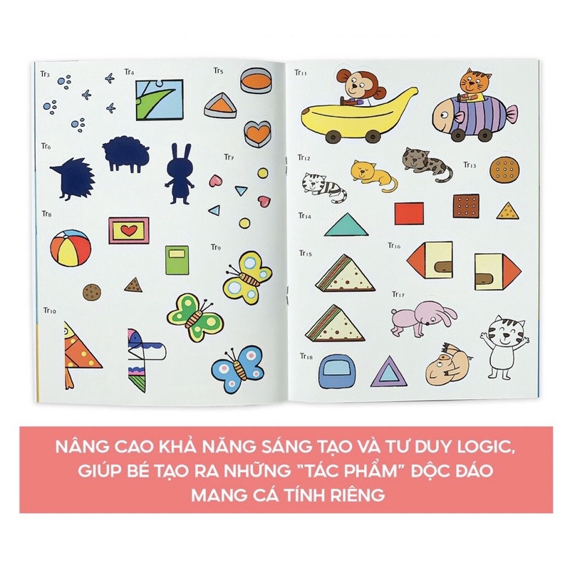 Sách - 300 Miếng Bóc Dán Thông Minh - Nhận Biết Hình Dạng