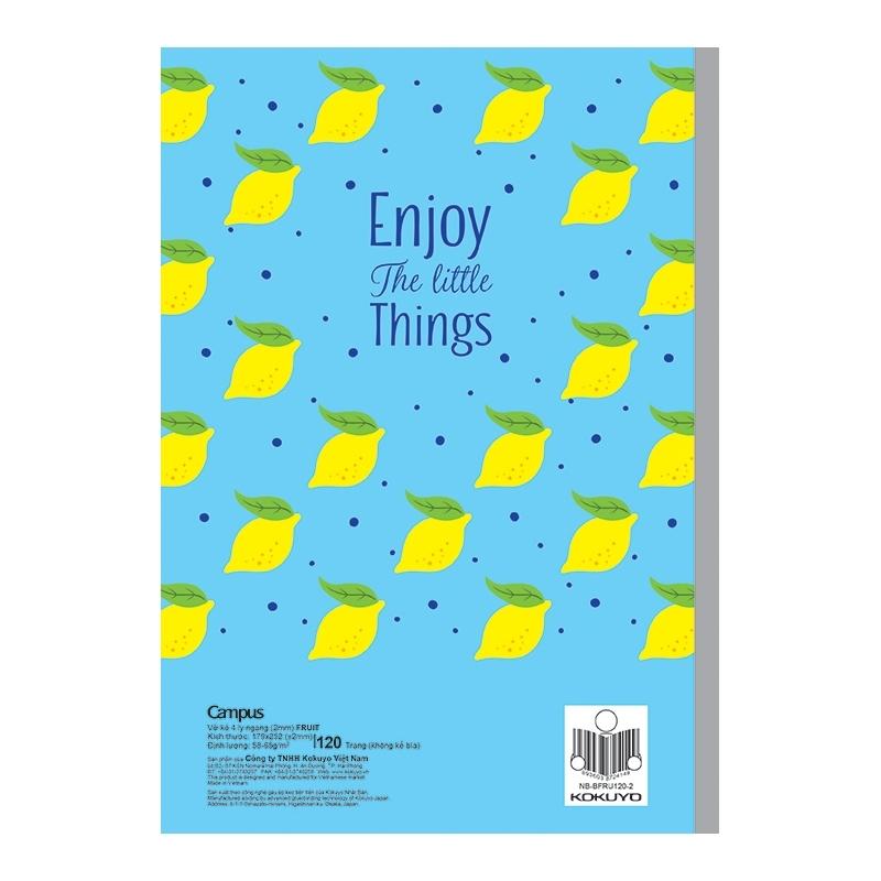 Vở Fruit 4 Ly Ngang 120 Trang ĐL 58-65g/m2 - Campus NB-BFRU120