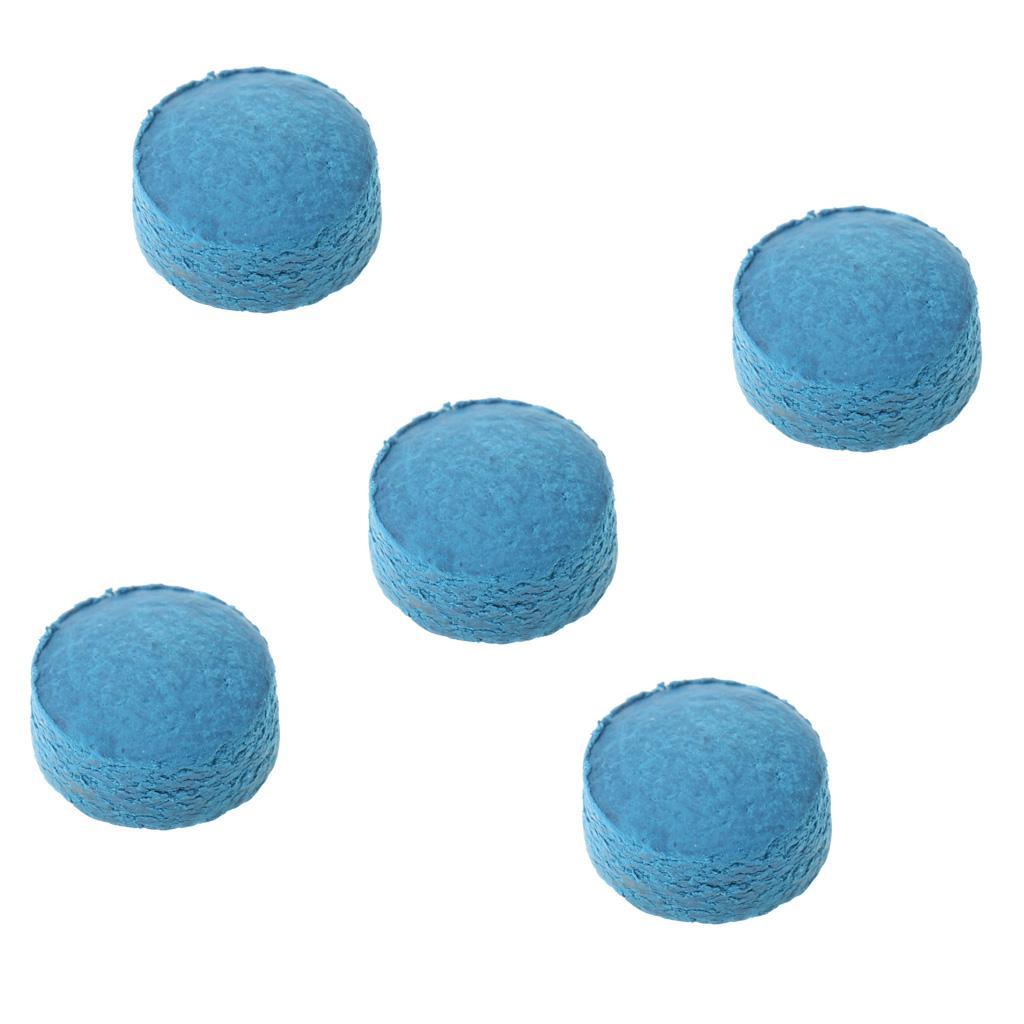 5 Pieces Royal Blue 10mm Pool Billiard Cue Tips with Repair and Replacement Clamp Tool