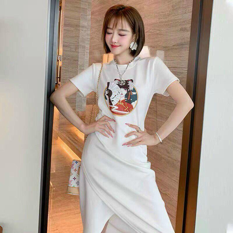 ĐẦM THUN CÔ GÁI NHÚNG EO