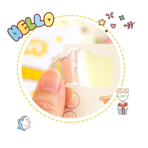 Hộp 100 tờ sticker trang trí hình dán cô gái dễ thương