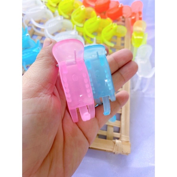 Set 12 cái kẹp dẻo không gãy 3 răng mix màu dễ thương