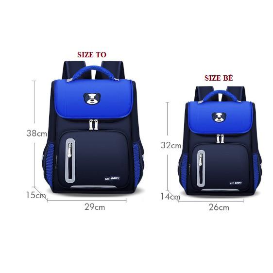 Balo chống gù dáng hộp, cặp học sinh tiểu học có phát quang bảo vệ cho bé- BL104- Hàng Đẹp Size to
