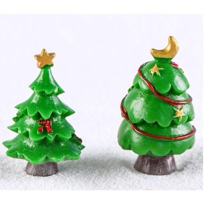 KHO-HN * Mô hình cây thông Noel mini bằng nhựa trang trí tiểu cảnh, bonsai, móc chìa khóa, DIY