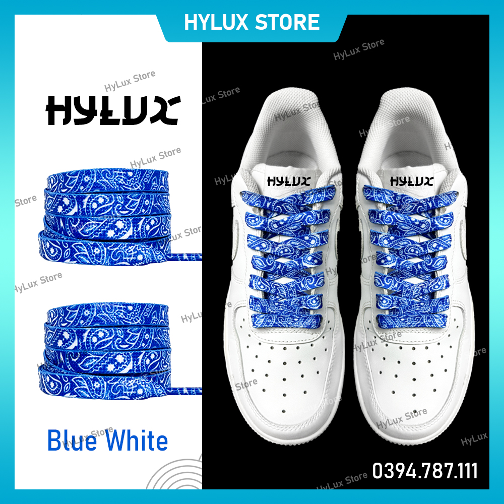 Dây giày họa tiết Paisley Bandana cho Air Force 1, Jordan 1 cao cấp - Dây giày thể thao