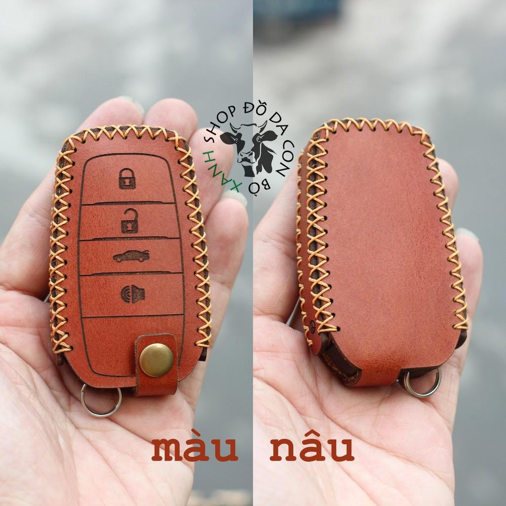 Bao da dành cho chìa khoá toyota Hilux, Innova, Prado, Camry, Fortuner, Rav 4 handmade da thật 009