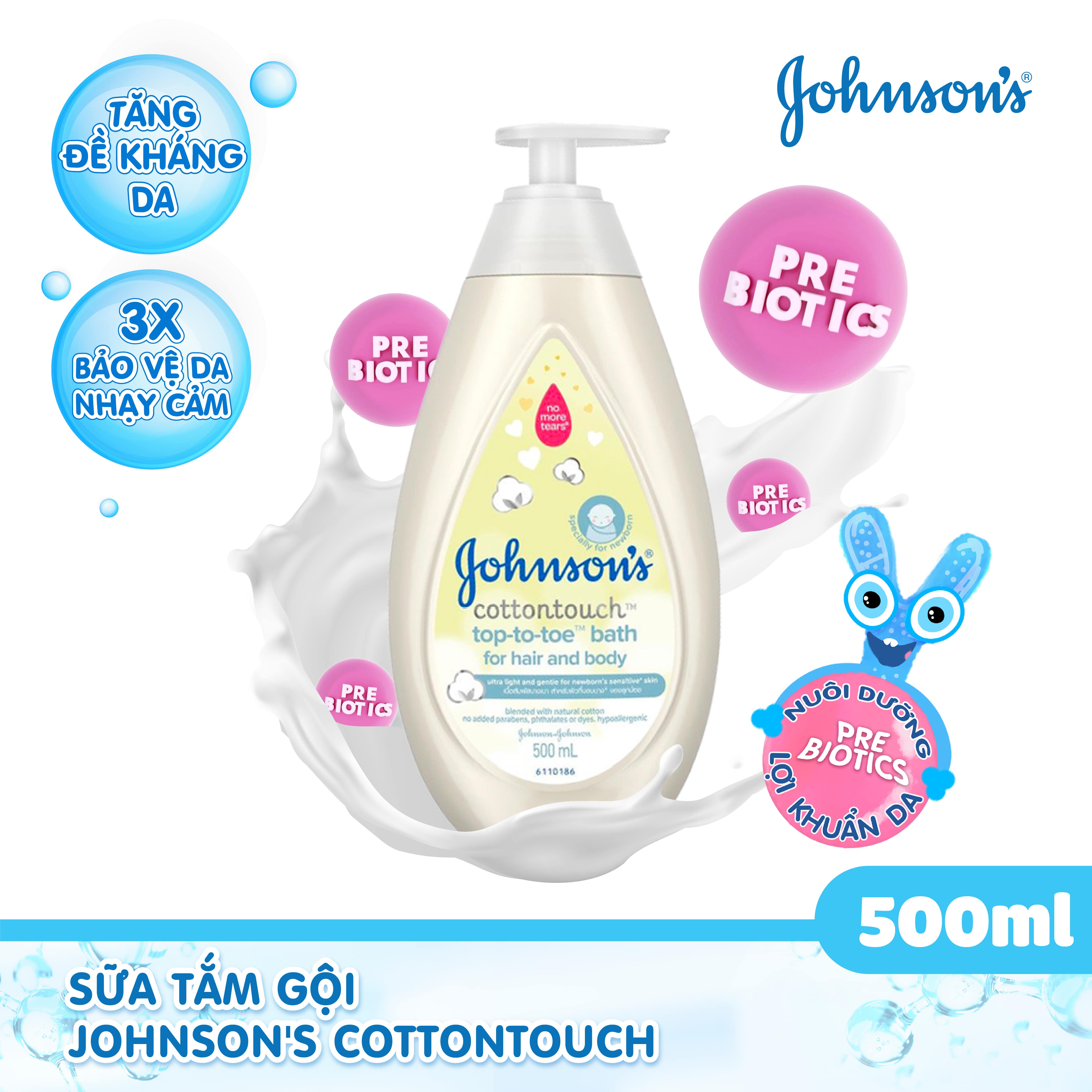 Sữa tắm gội toàn thân Johnson's Baby mềm mịn (500ml)