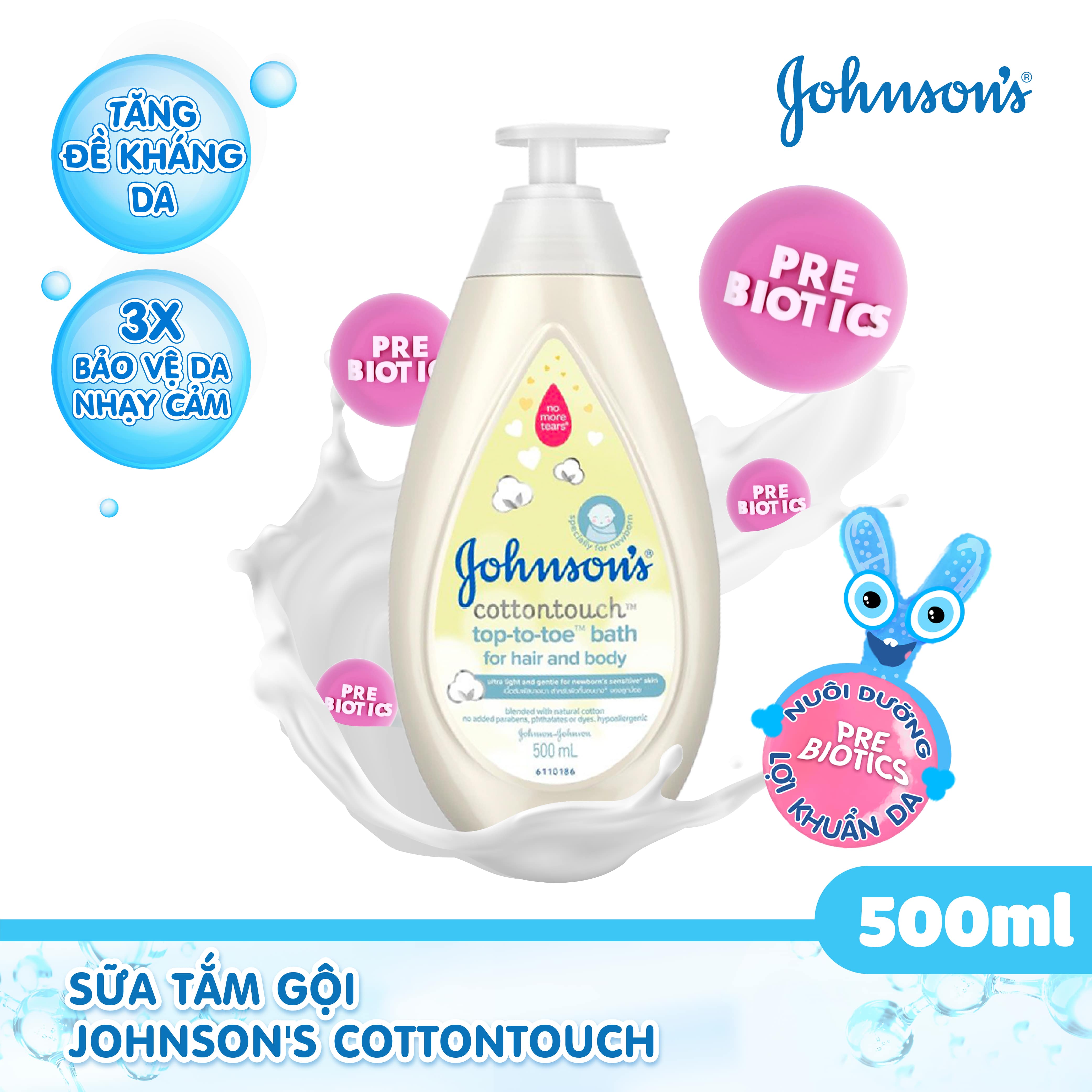 Sữa tắm gội toàn thân Johnson's Baby mềm mịn