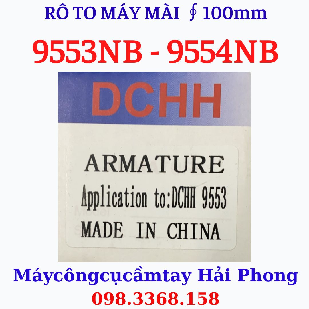 Rô to máy mài góc dùng cho 'Makita' Mod.'9553NB' , '9554NB' , máy DCA Mod.ASM15-100B ,  mài DongCheng Mod.DSM15-100B