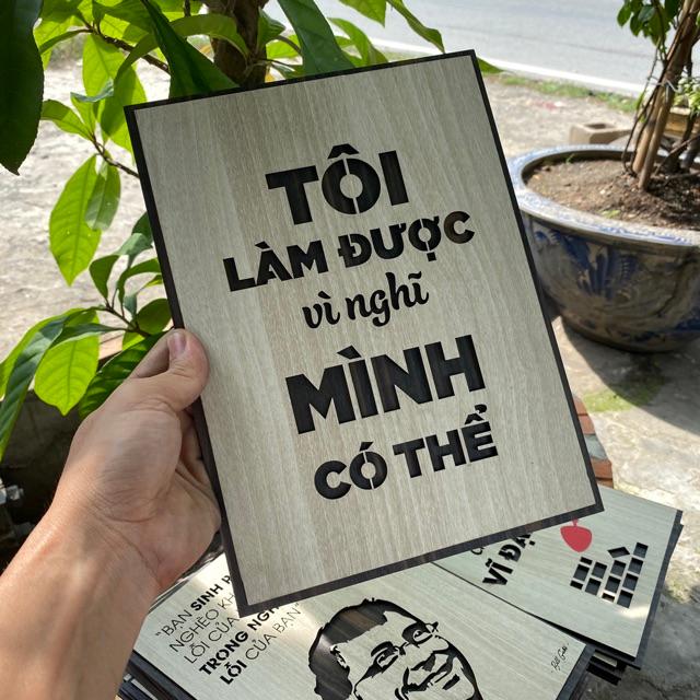 Tranh Tường Tạo Động Lực TBIG050 trang trí phòng mới cho cửa hàng doanh nghiệp &quot;tôi làm được vì nghĩ mình có thể&quot;