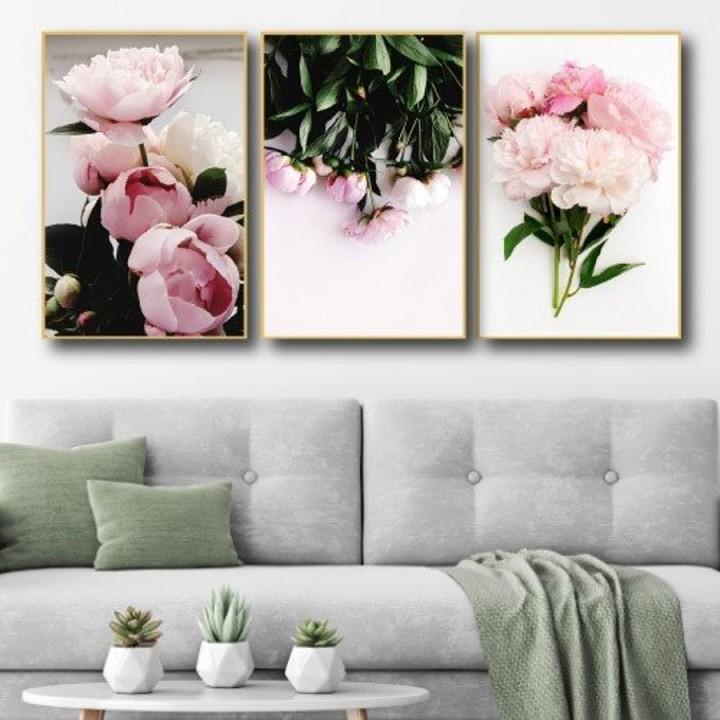 Bộ 3 Tranh canvas giá xưởng - Tặng kèm đinh đa năng không cần khoan tường - Tranh treo tường thiết kế theo yêu cầu