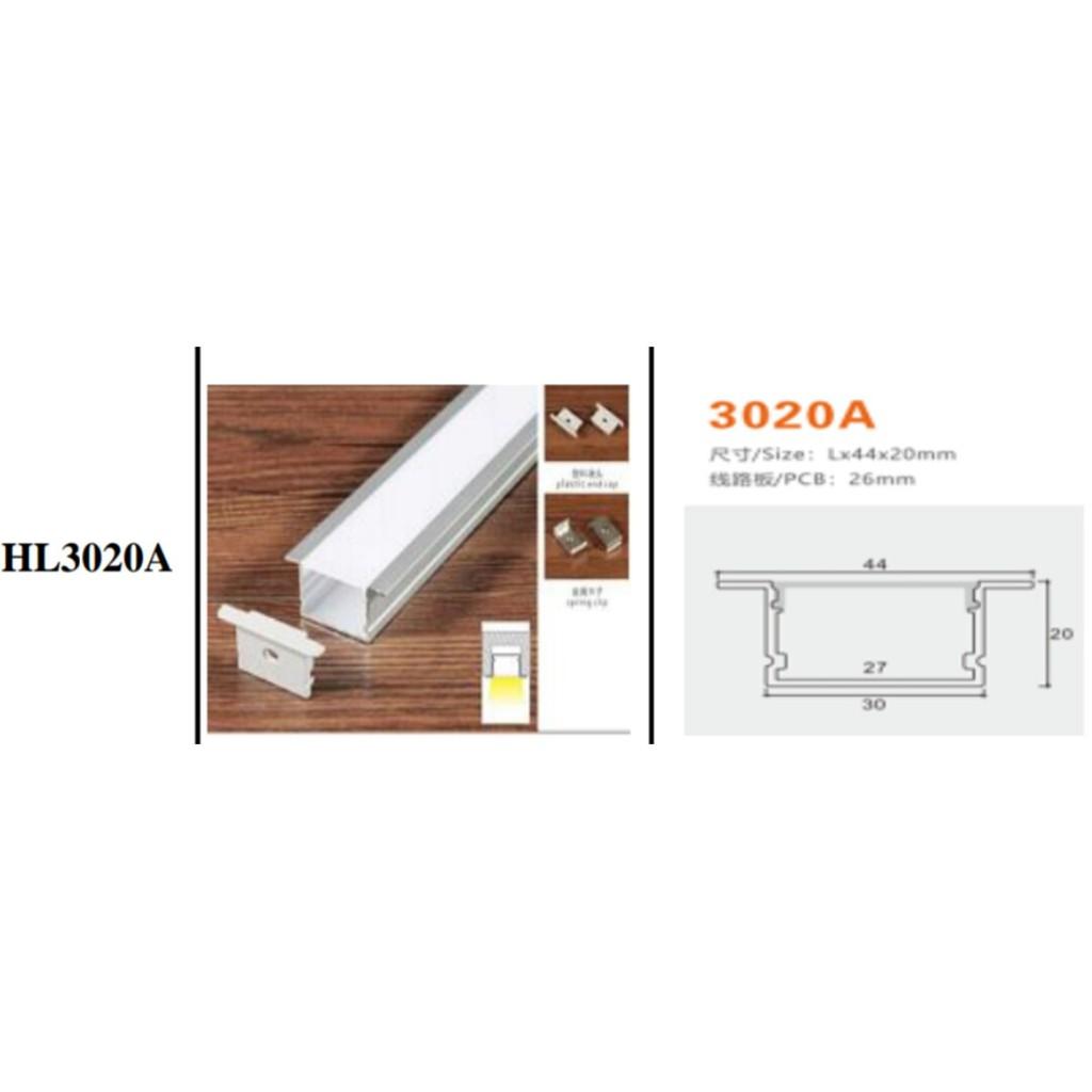 Thanh nhôm định hình đèn led-HL3020A