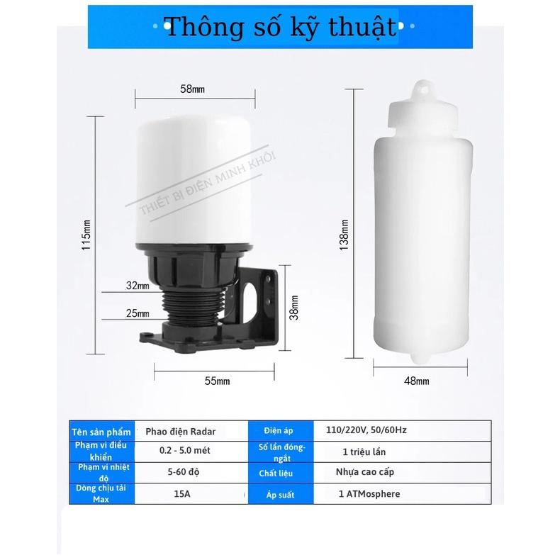 Phao Điện RADAR, Phao Điện Thông Minh Radar, thiết bị đóng ngắt máy bơm