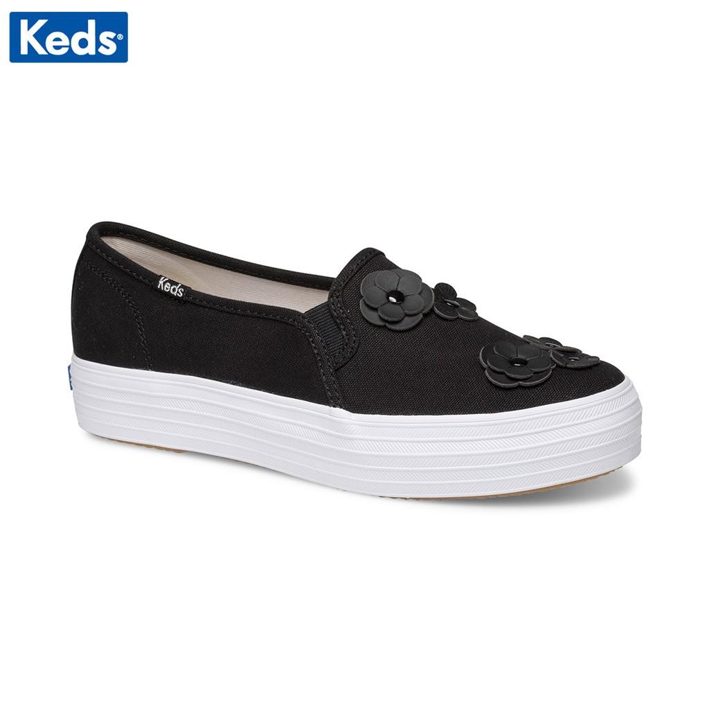 Giày Keds Nữ - Triple Decker Flowers Black - KD059978