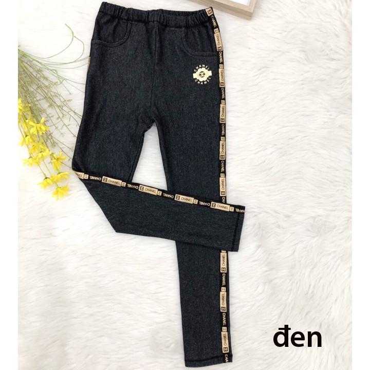 Quần legging dài bé gái từ 16-18kg thun giả jean - QG06