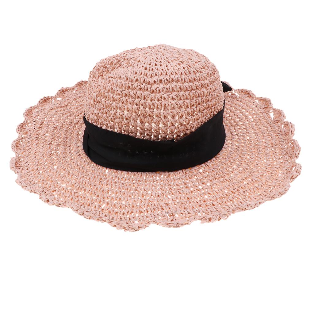 Parent-child Floppy Summer Sun Beach Straw Hat Foldable Wide Brim