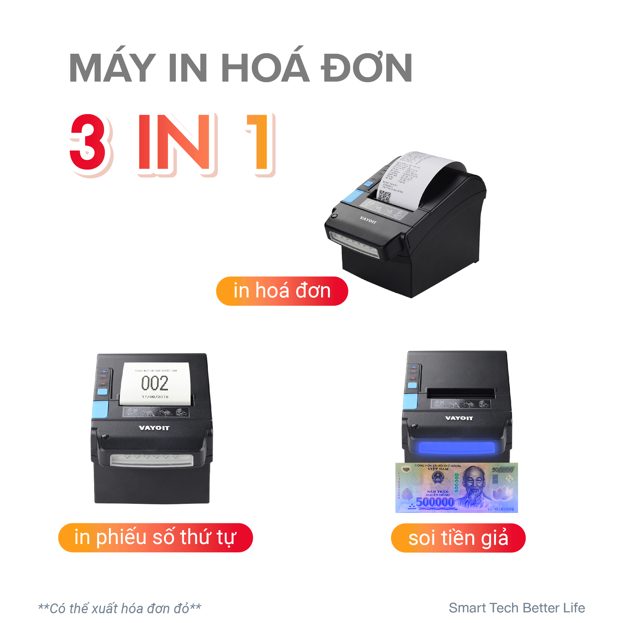 Máy in hoá đơn 3 trong 1 Vprint - VAYO