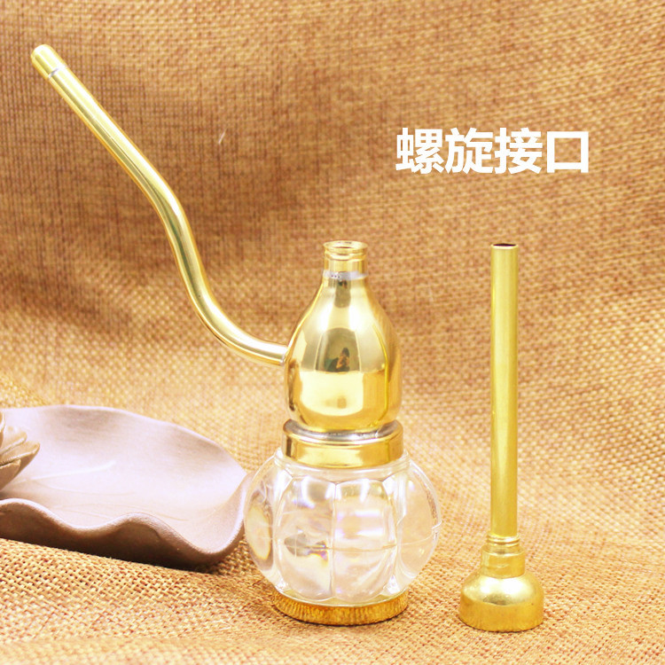 Giao kiểu ngẫu nhiên - Tẩu thuốc lọc bằng nước cao cấp hợp kim đồng và ABS gắn sợi và điếu