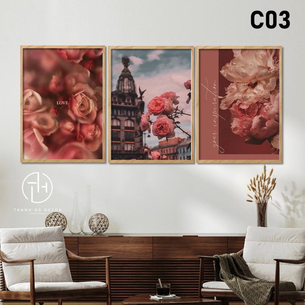 Bộ 3 tranh decor khung composite,tranh trang trí đa dạng mẫu mã