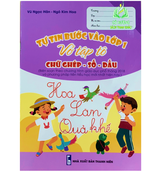 Sách - tự tin bước vào lớp 1 vở tập tô chữ ghép - số - dấu