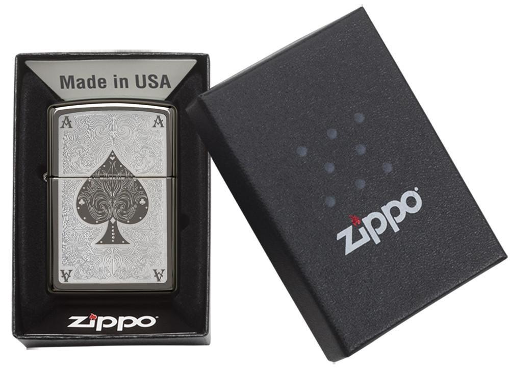 Bật Lửa Zippo Ace Filigree Black Ice 28323