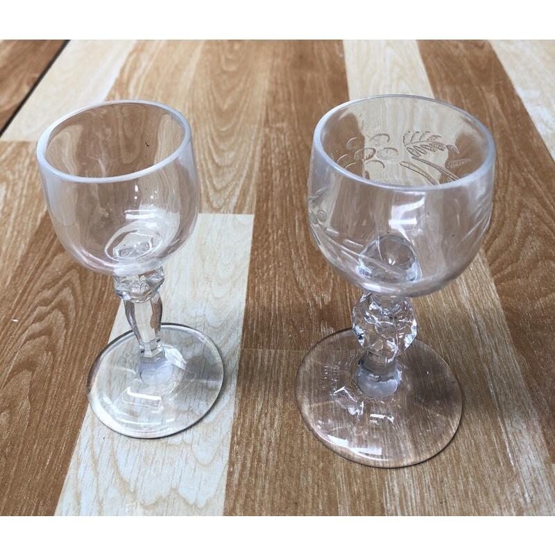 Ly sâm panh nhựa mica trắng trong size 10cmx4cm và 10.5cmx4.5cm champagne glass