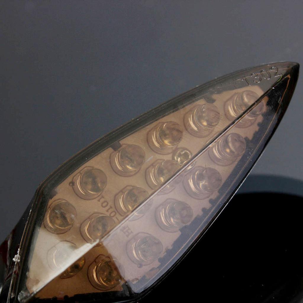 Black Motorcycle Motorbike Stalk 15 LED Light Indicator Blinker