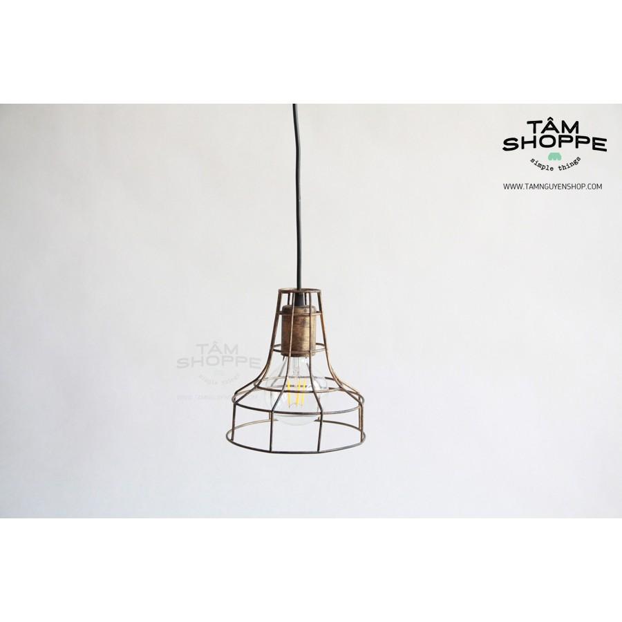 Bộ đèn thả trần khung sắt hình chóp