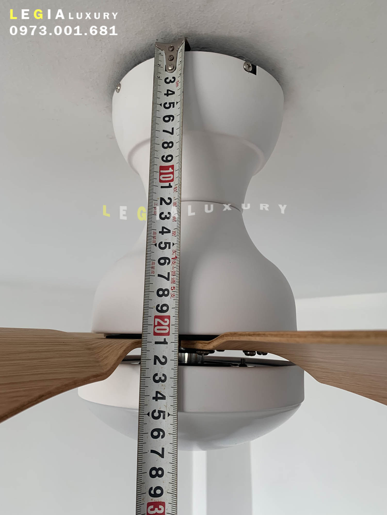 Quạt Trần Mini 5 Cánh LÊ GIA LGFAN650G - Chiều Cao 23cm - Sải Cánh 73cm - Bảo Hành 5 Năm