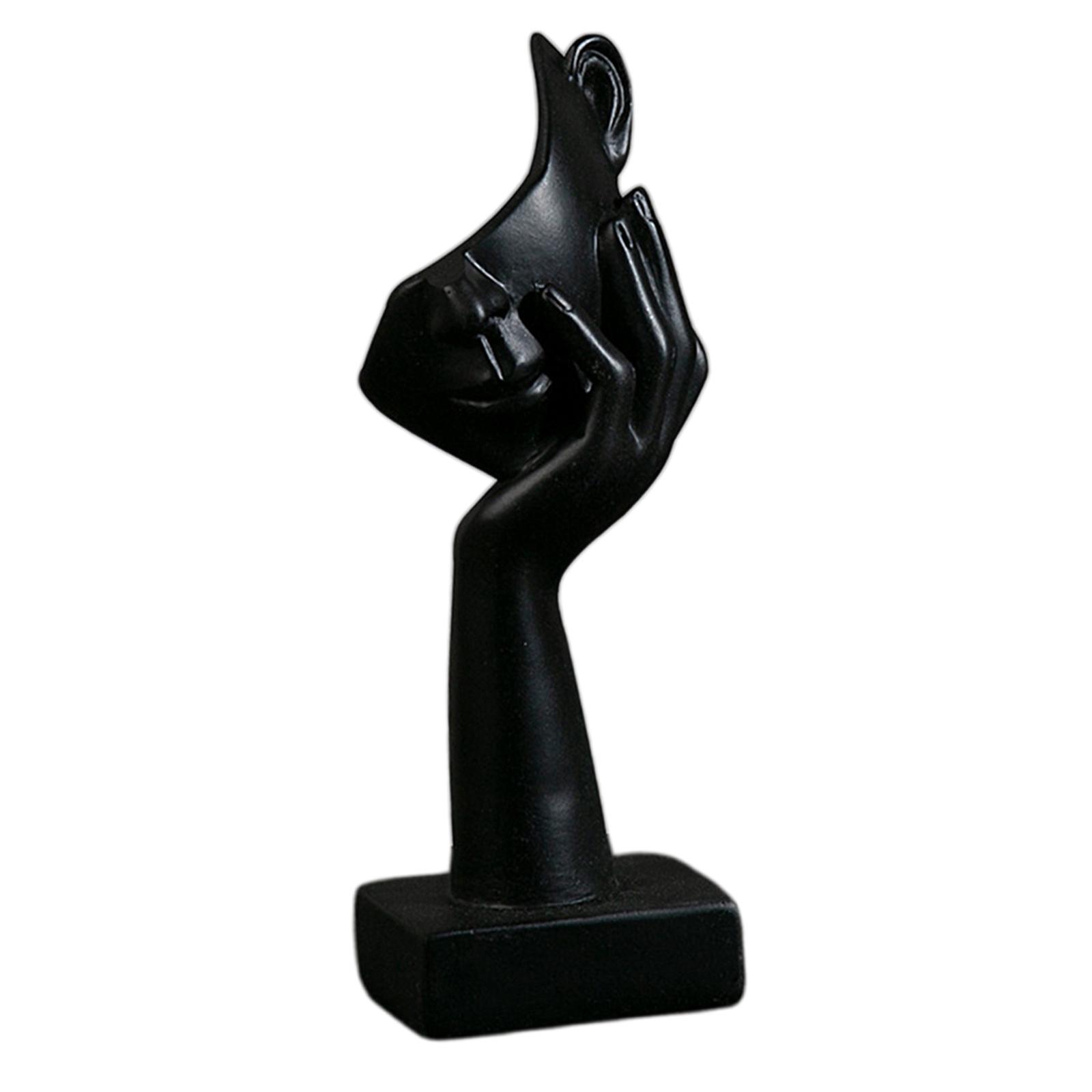 Nordic Thinker Statue Half Face Sculpture Abstract Art Figurine for