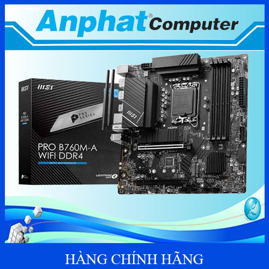 Bo Mạch Chủ Main MSI PRO Z760M-A WIFI DDR4 Socket LGA1700 - Hàng Chính Hãng