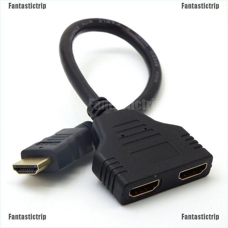 Cáp chia đầu HDMI thành 2 cổng HDMI 1080P kết nối video TV PC
