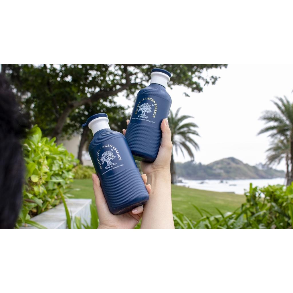Dầu gội xả phục hồi hương nước hoa Biotin Collagen Essence Blue 500ML chính hãƞg