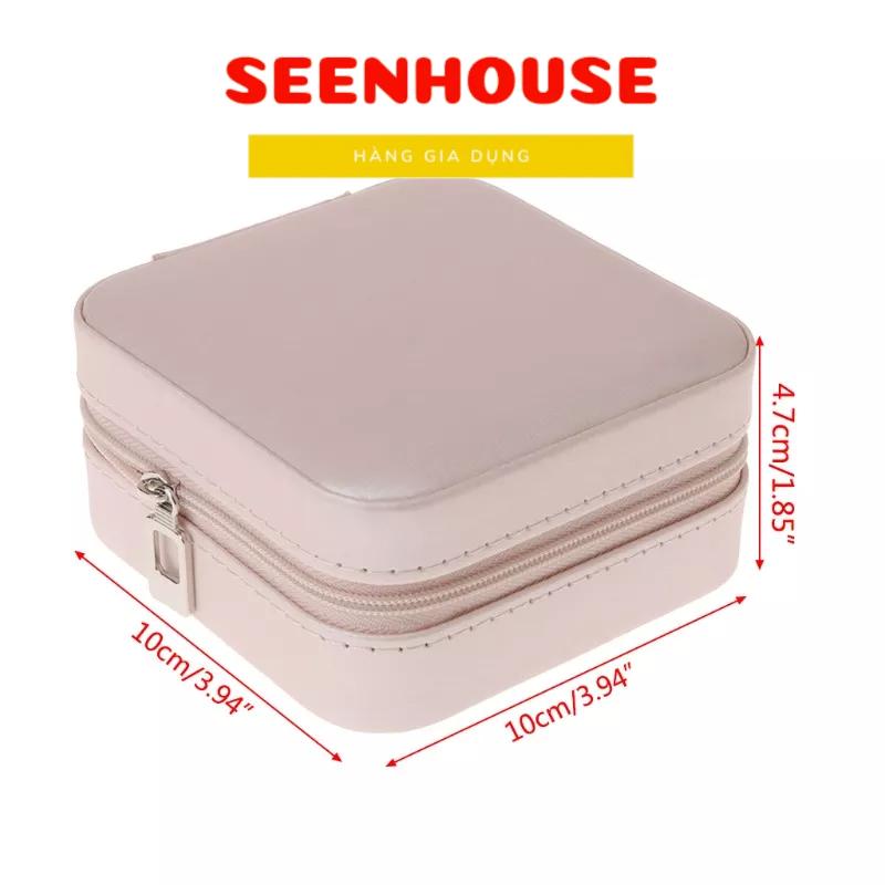 Hộp đựng trang sức mini bằng vải cao cấp