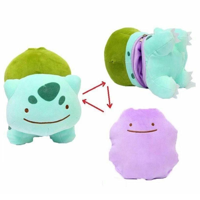 Đồ chơi thú nhồi bông thám tử Pikachu Pokemon Pikachu Bulbasaur Ditto Metamon 4-8