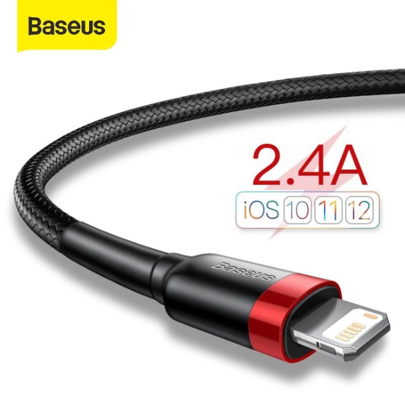 Cáp sạc Baseus Cafule Series nhanh và truyền dữ liệu tốc độ cao Usb to IP 2.4A CALKLF- Hàng chính hãng