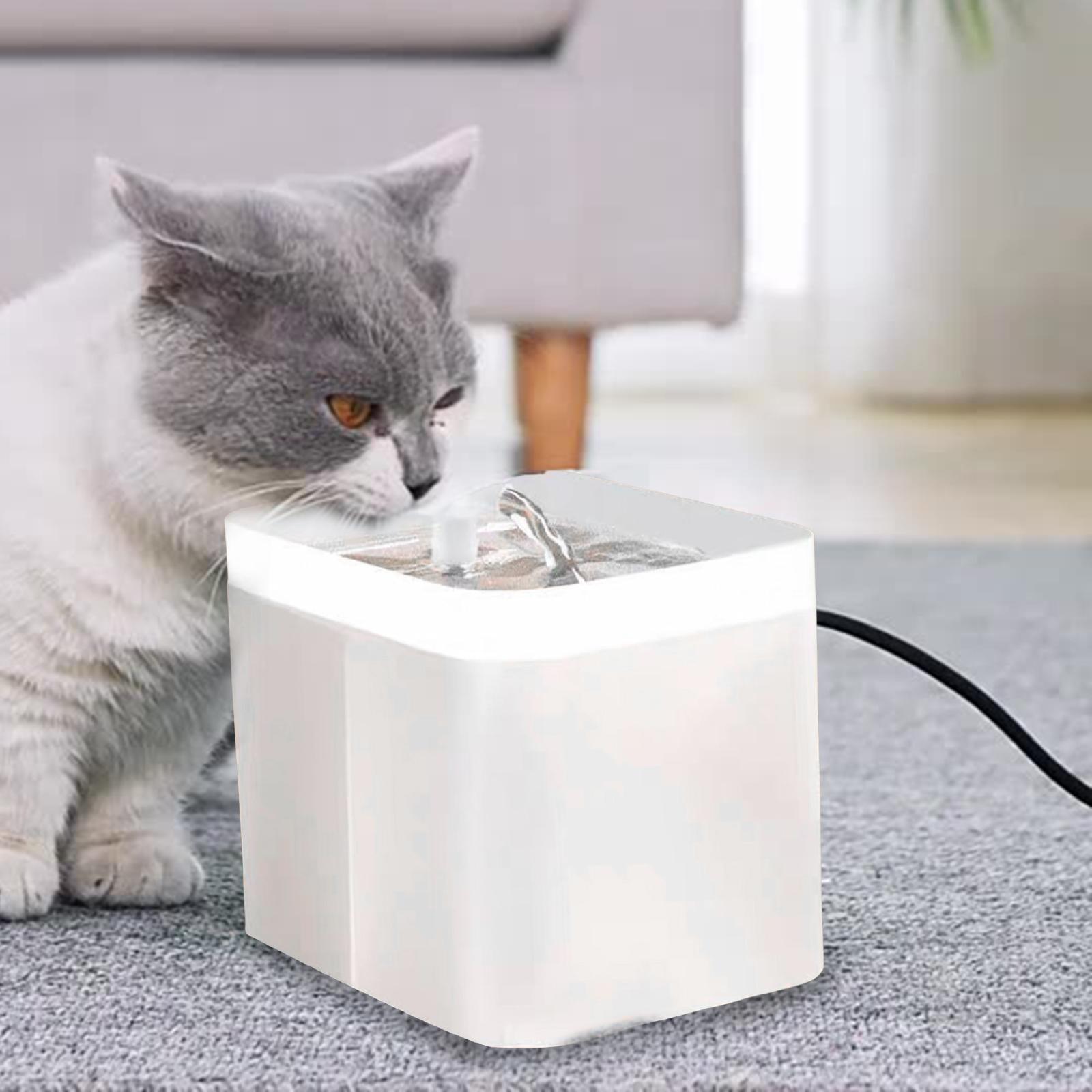 1.5L Cat Water Fountain Water Dispenser Puppy Kitten USB Indoor  Pink
