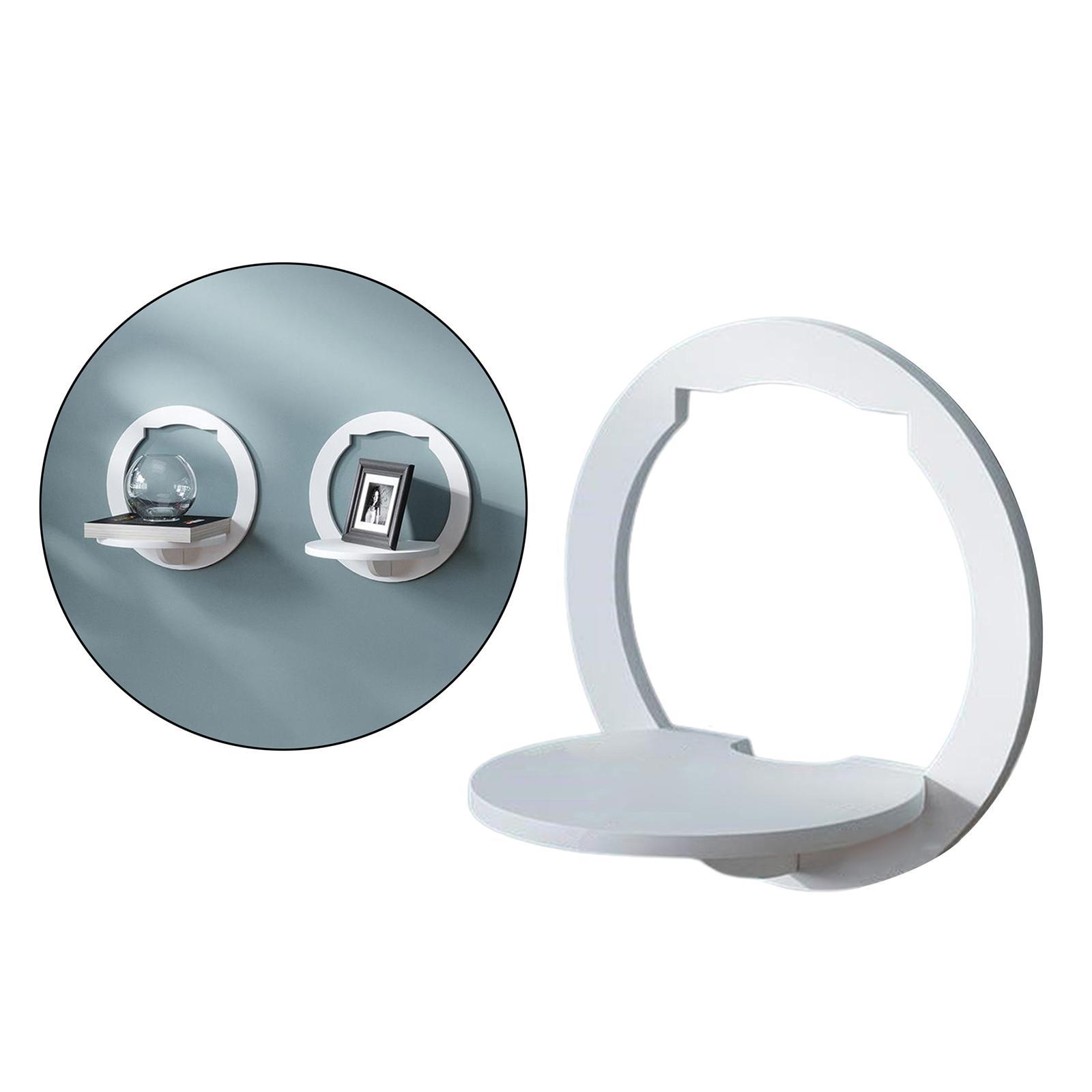 Geometric Shape Floating Wall Shelves Shelf Bedroom Storage Display Round